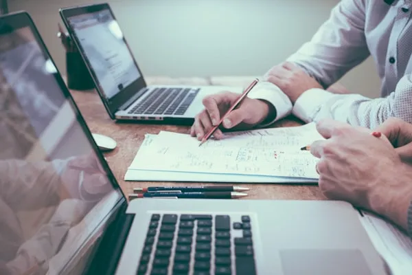HR compliance documents being reviewed